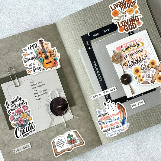 50pcs Jesus phrase graffiti stickers
